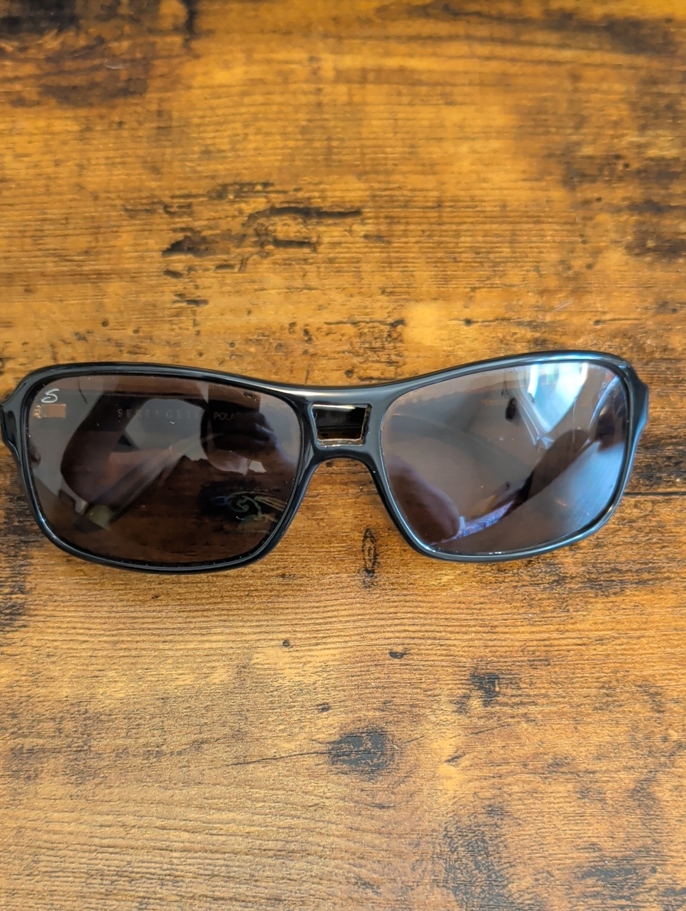 Serengeti Black Frame Brown Lens Polarized Sunglasses